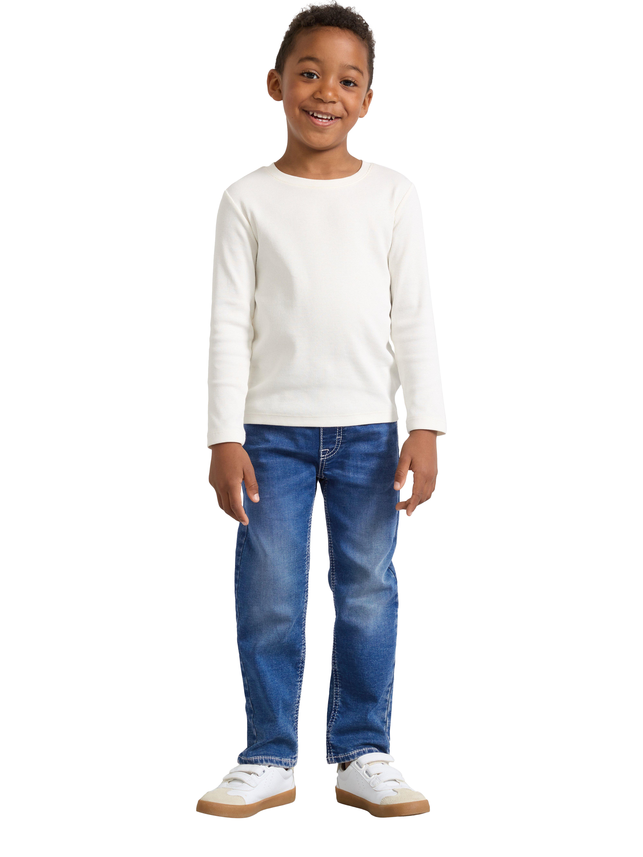 Product image 3 of 6, which shows Lindex Kids' Staffan Straight Leg Jeans, Denim, 2-3 years