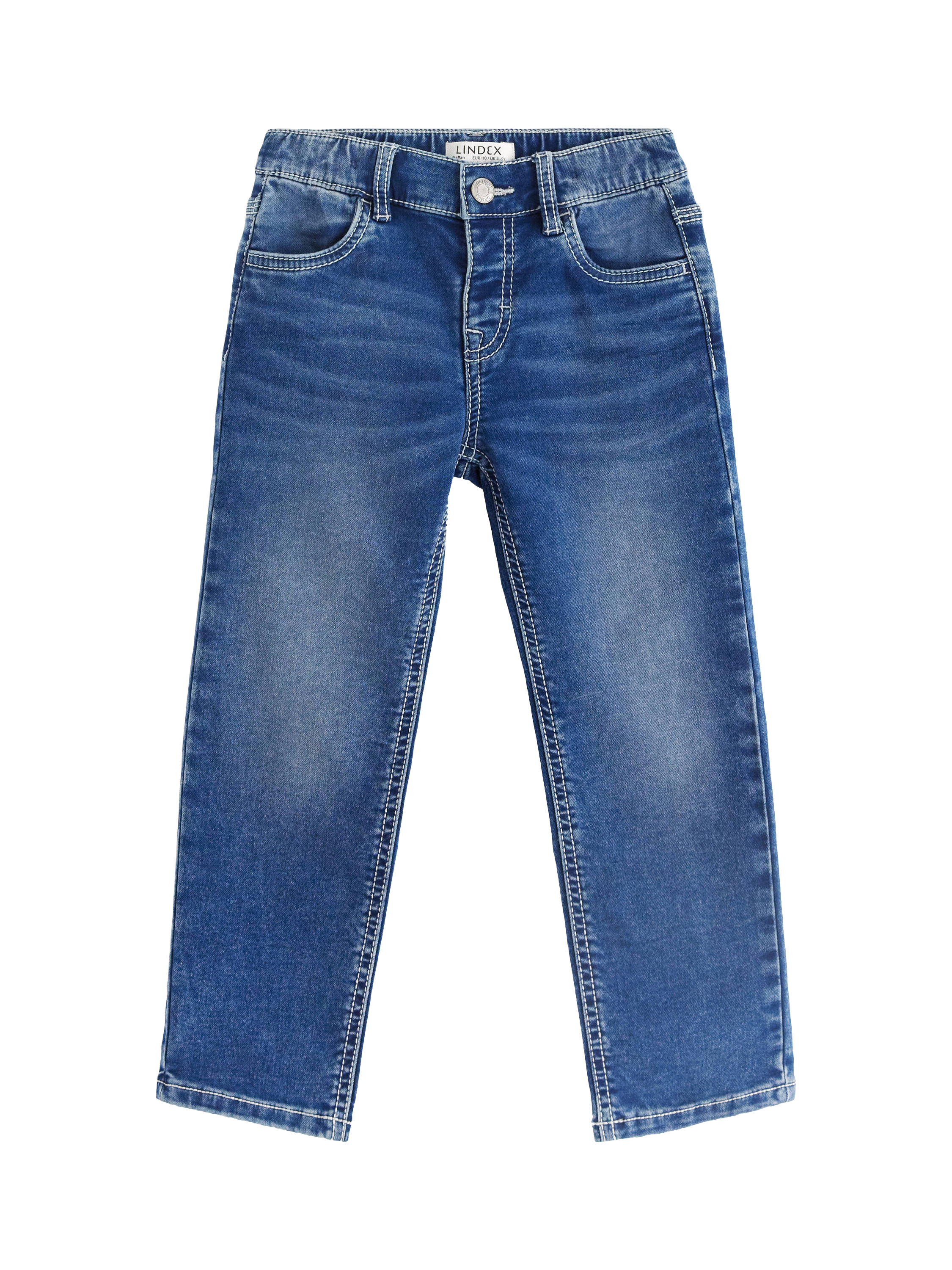 Product image 4 of 6, which shows Lindex Kids' Staffan Straight Leg Jeans, Denim, 2-3 years