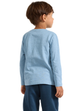 Lindex Baby Organic Cotton Slub Basic Top, Light Blue