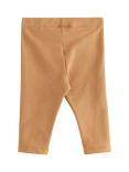 Lindex Baby Brushed Leggings, Dark Dusty Beige