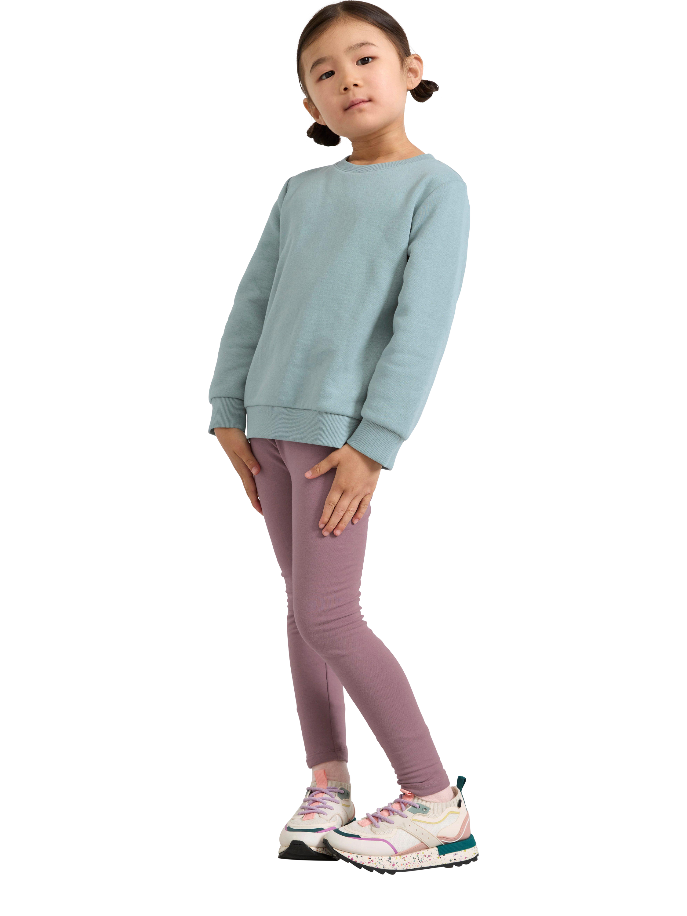 Product image 1 of 6, which shows Lindex Kids' Leggings, Dusty Lilac, 18-24 months