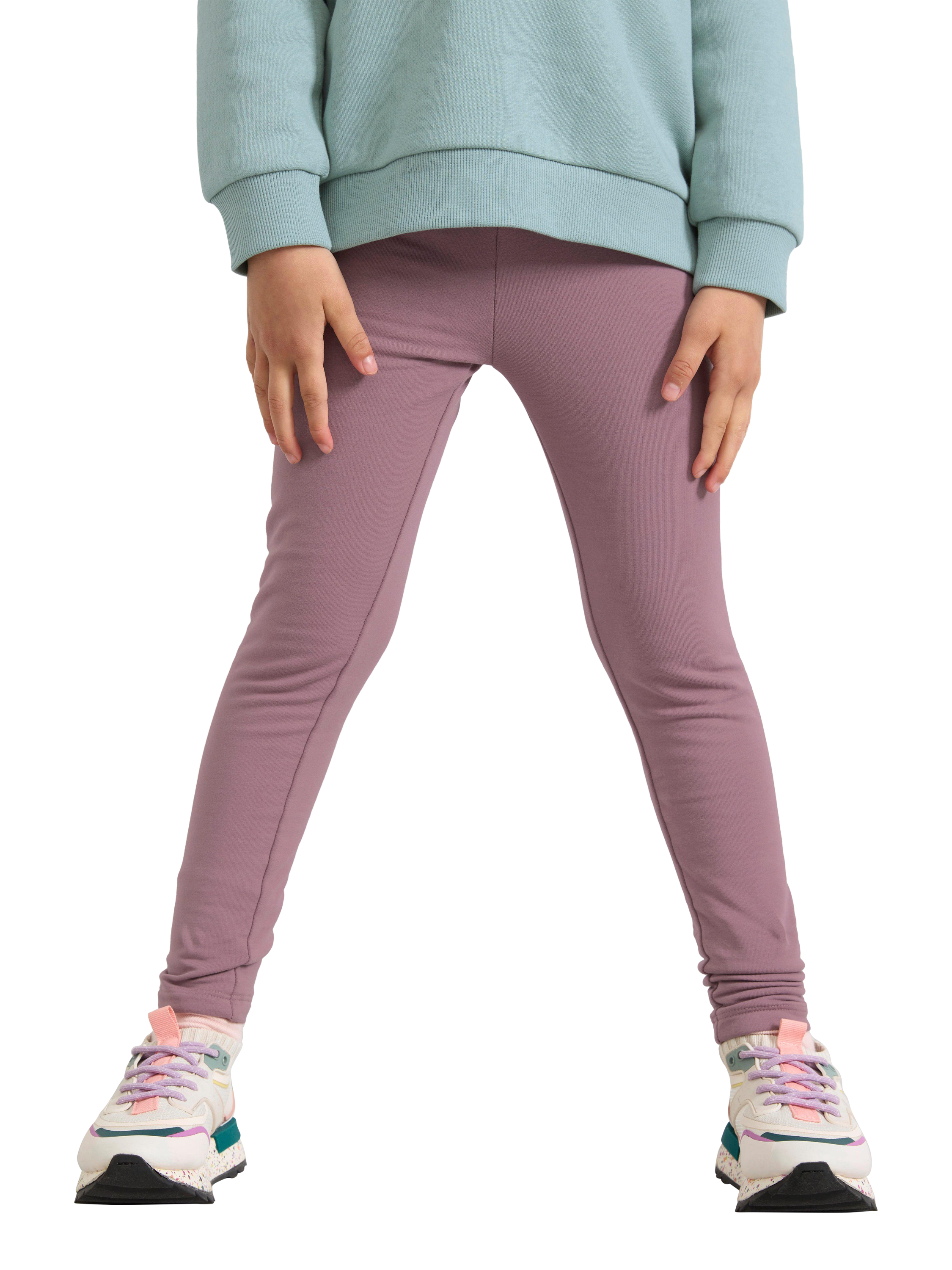 Product image 3 of 6, which shows Lindex Kids' Leggings, Dusty Lilac, 18-24 months