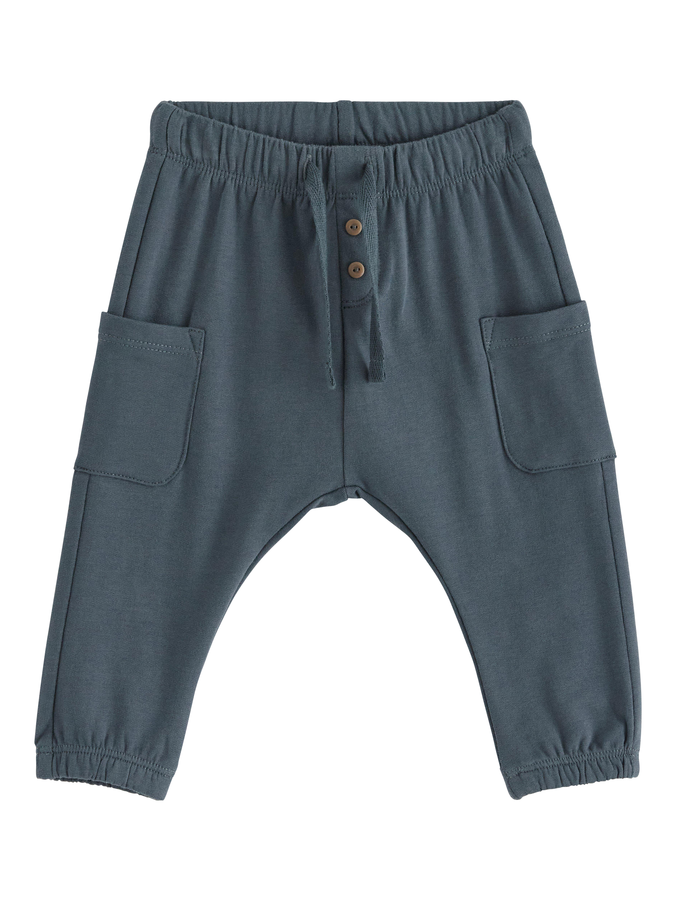 Product image 1 of 3, which shows Lindex Baby Cargo Trousers, Dark Grey, 4-6 months