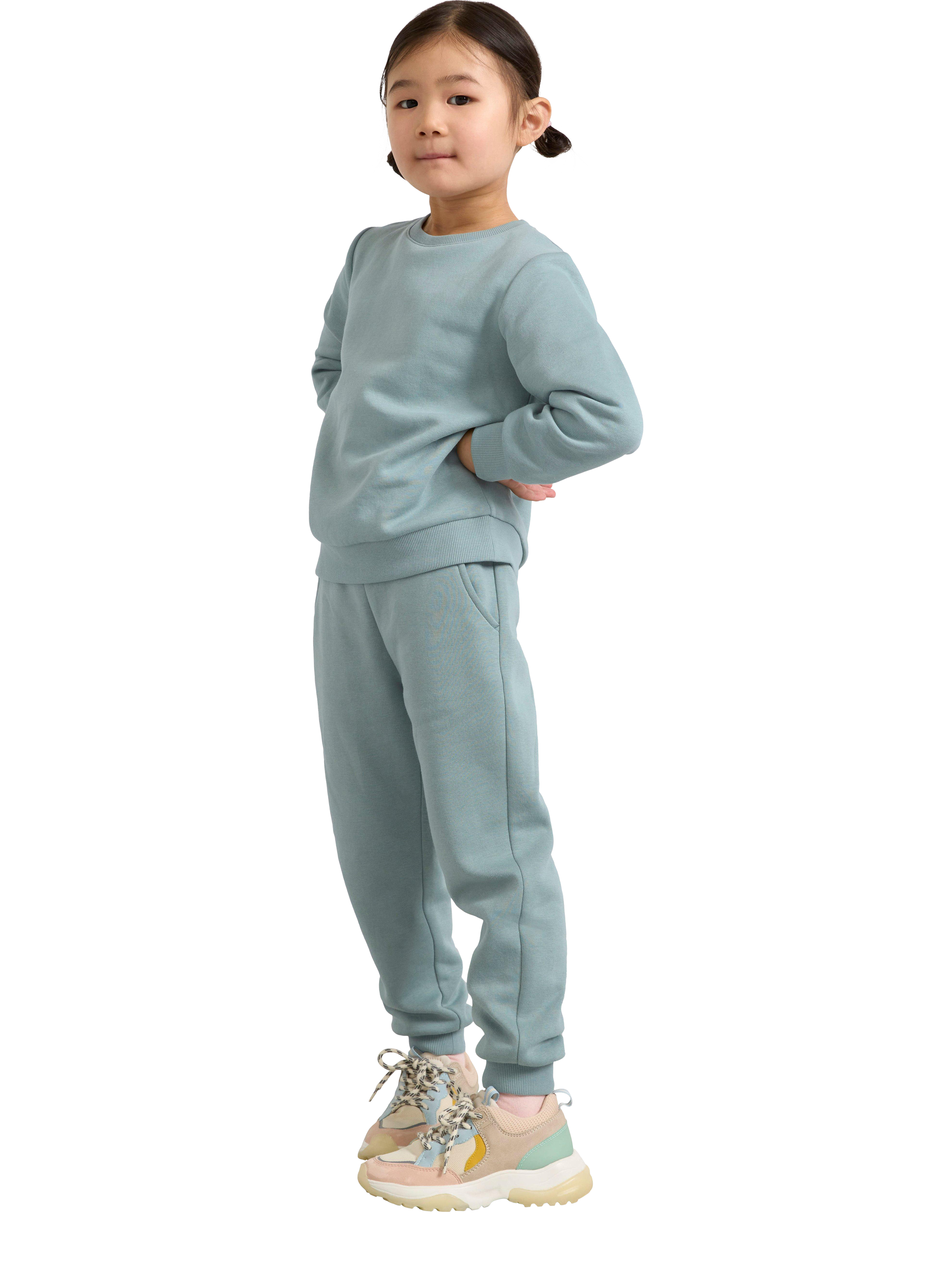 Product image 3 of 6, which shows Lindex Baby Soft Lined Joggers, Light Dusty Green, 4-5 years