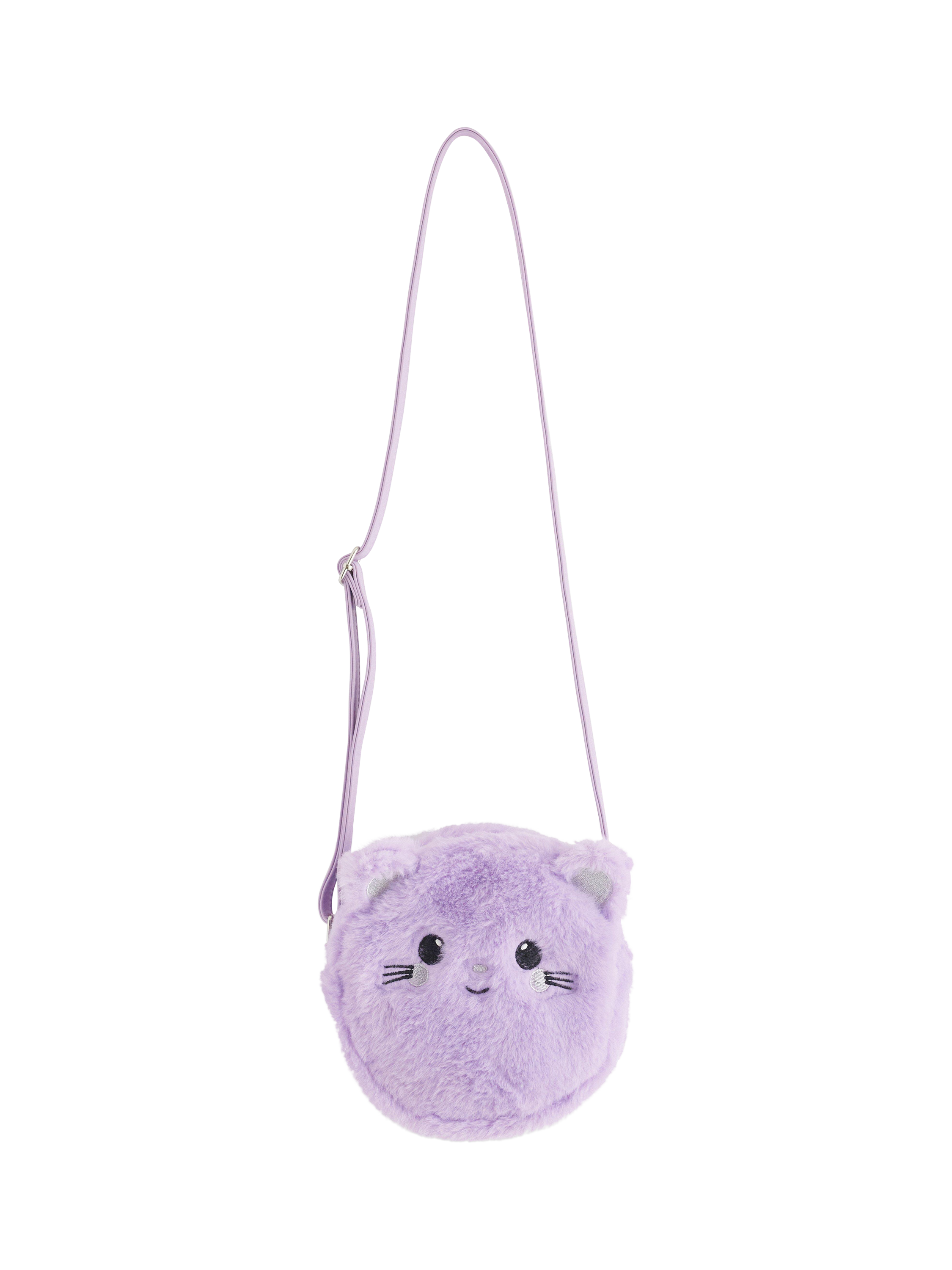 Product image 1 of 3, which shows Lindex Kids' Animal Face Shoulder Bag, Light Lilac, One Size
