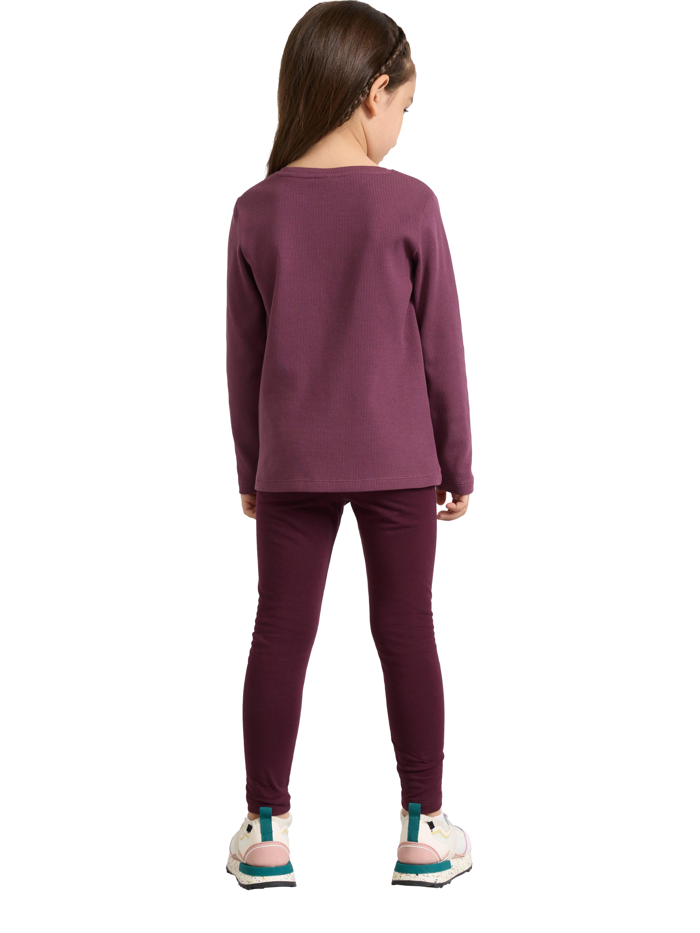 Product image 2 of 6, which shows Lindex Kids' Leggings, Dark Lilac, 2-3 years
