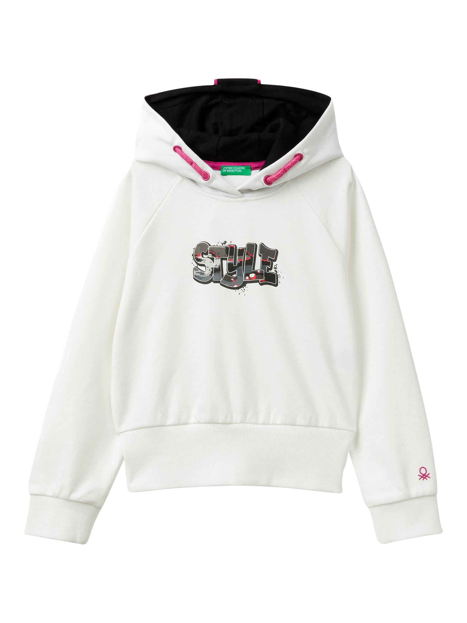 Benetton Kids' Hoodie, Off White