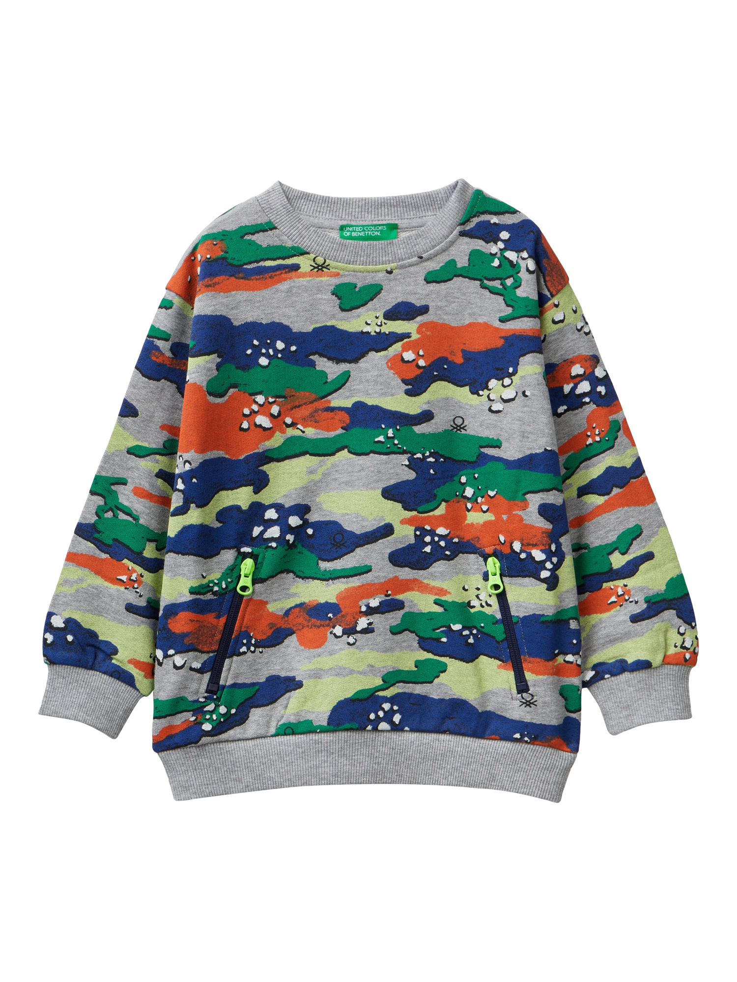 Benetton Kid's Camo Sweatshirt, Multi