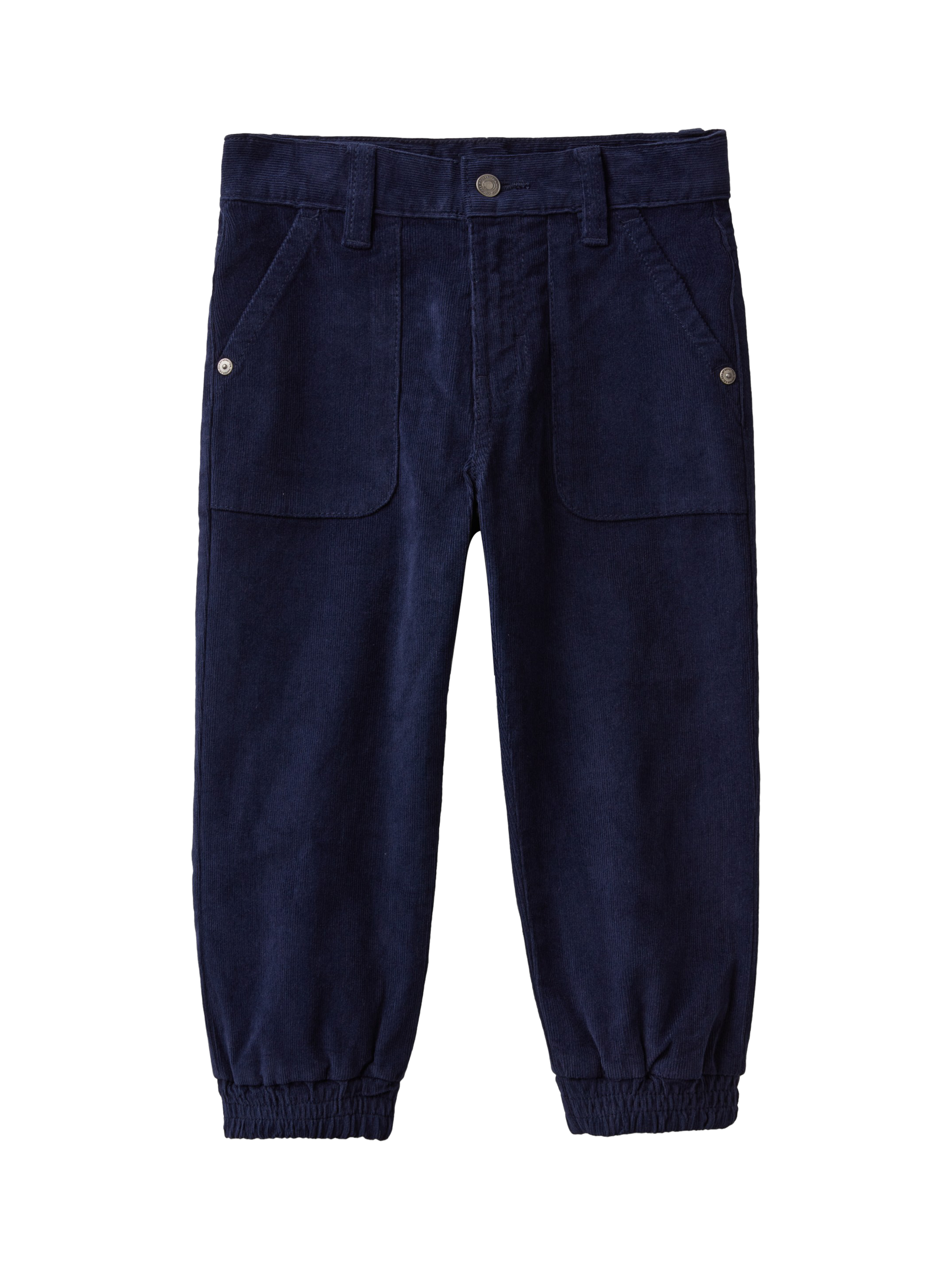 Benetton Kid's Corduroy Cuffed Trousers, Night Blue