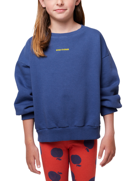 Bobo Choses Kids' Sunshine Cotton Sweatshirt, Blue Dark, Blue Dark