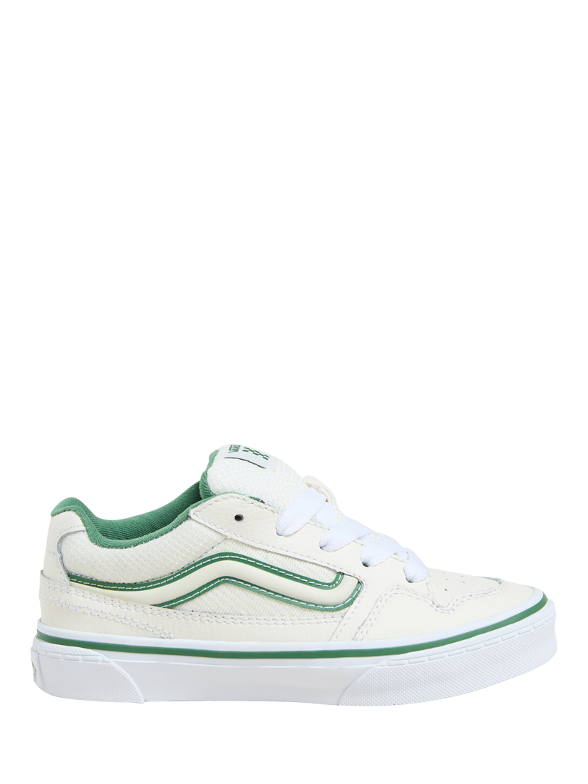 Product image 1 of 4, which shows Vans Kids' Caldrone Leather Lace-Up Trainers, Vintage Fairway, 10 Jnr