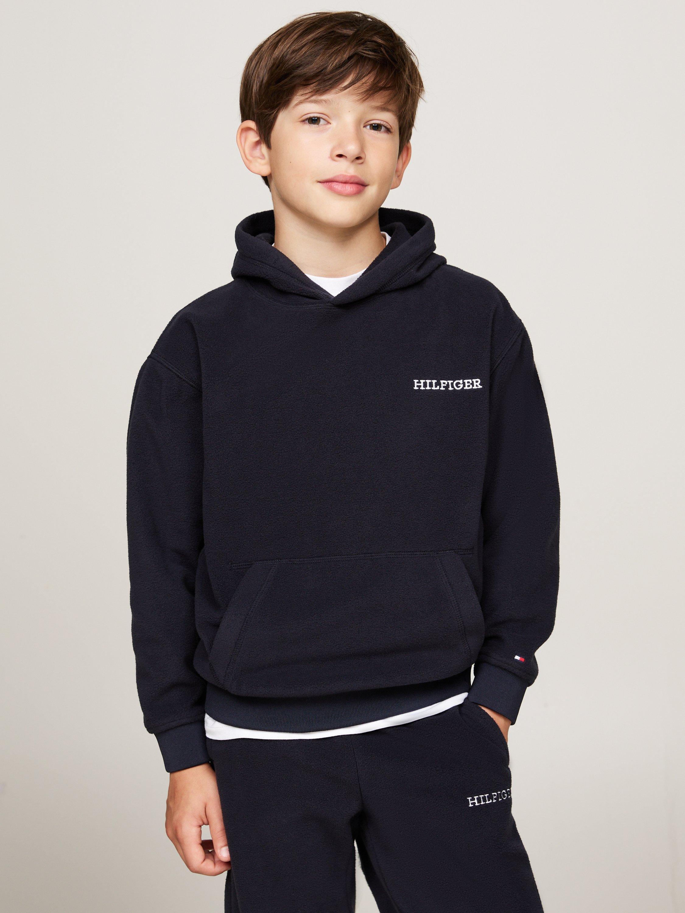Sherpa lined hoodie tommy hilfiger clearance