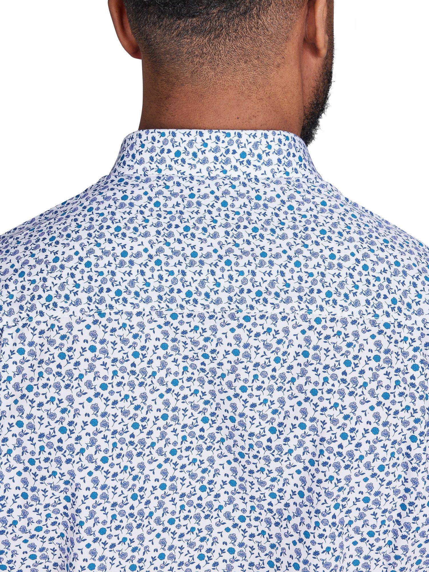 Product image 3 of 6, which shows Raging Bull Cotton Regular Fit Floral Shirt, Purple, S