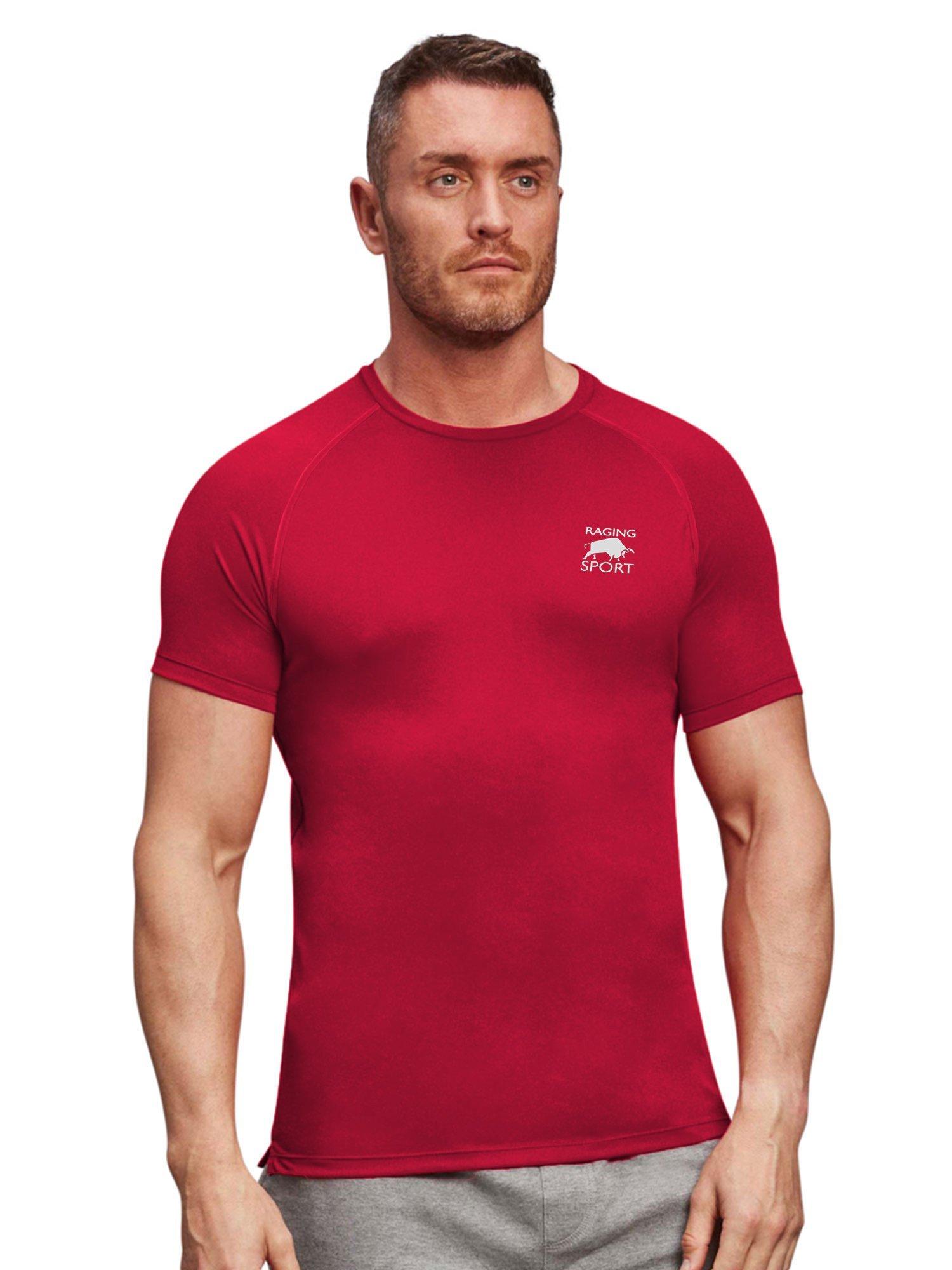 Raging Bull Performance Print T Shirt Red