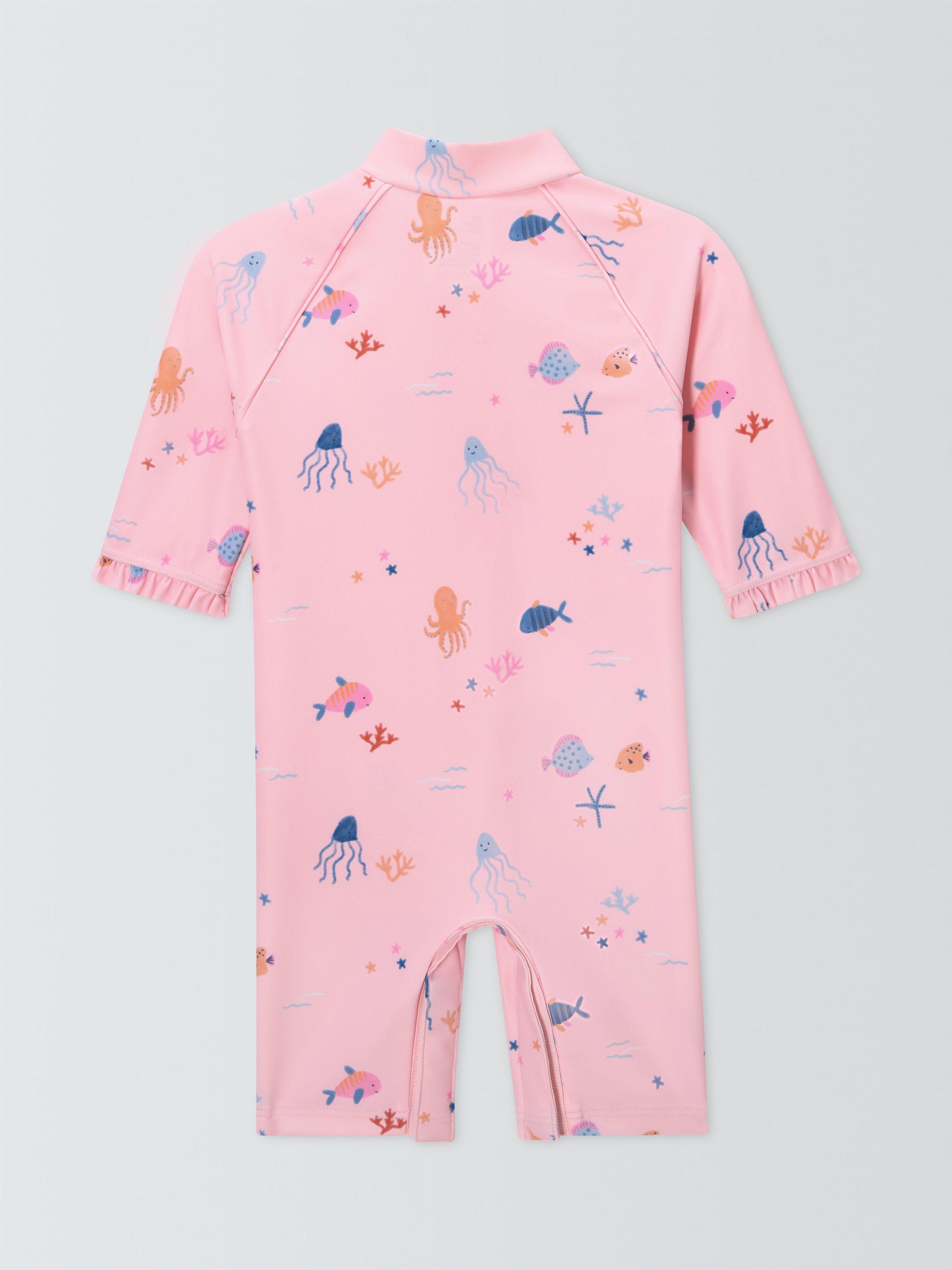 Product image 2 of 3, which shows John Lewis Baby Fishes Sunpro, Pink, 3-6 months