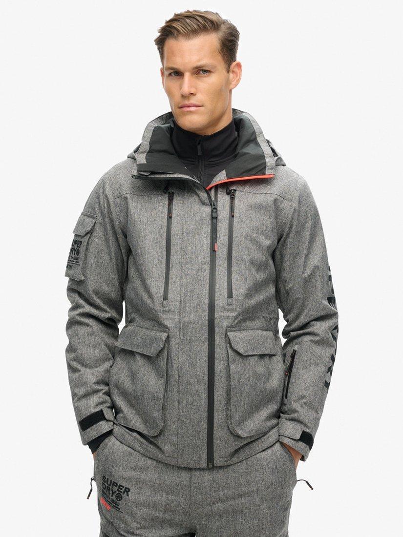 Superdry Peak Rescue Ski Jacket Dark Grey Marl