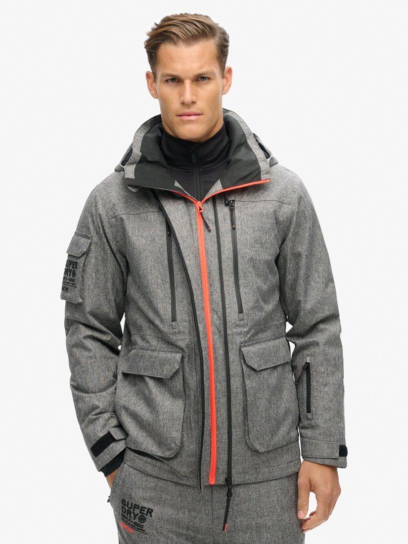 Superdry Peak Rescue Ski Jacket Dark Grey Marl