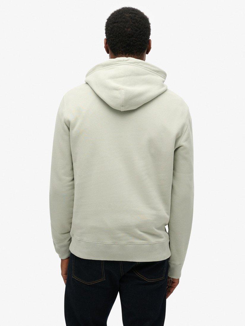 Product image 2 of 5, which shows Superdry Core Logo Fade Hoodie, Puritan Grey, S