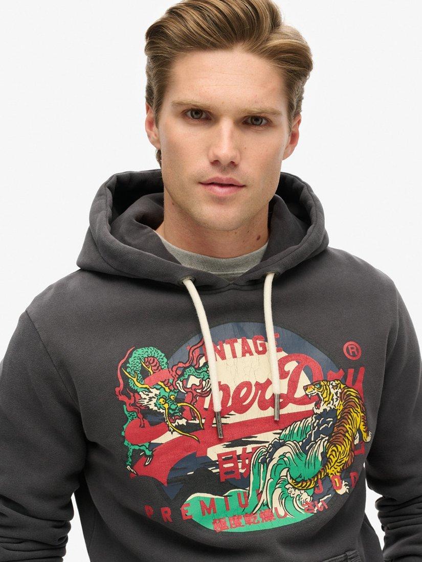 Product image 4 of 5, which shows Superdry Tokyo Vintage Logo Graphic Hoodie, Blackboard, S