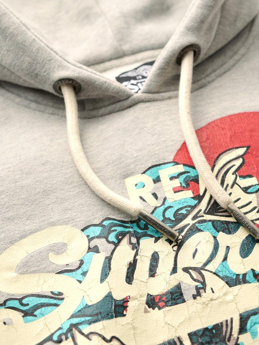 Product image 5 of 5, which shows Superdry Tokyo Vintage Logo Graphic Hoodie, Pumice Stone Beige, S