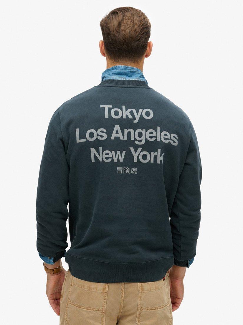 Product image 3 of 5, which shows Superdry Core Logo City Sweatshirt, Blueberry, S