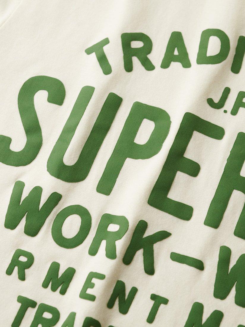 Product image 5 of 5, which shows Superdry Machined Goods Workwear T-Shirt, Cream, S