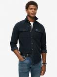 Superdry Cotton Corduroy Workwear Shirt, Eclipse Navy