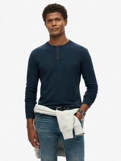 Superdry Merchant Grandad Top, Eclipse Navy, Eclipse Navy