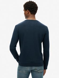 Superdry Merchant Grandad Top, Eclipse Navy - view 2, Eclipse Navy