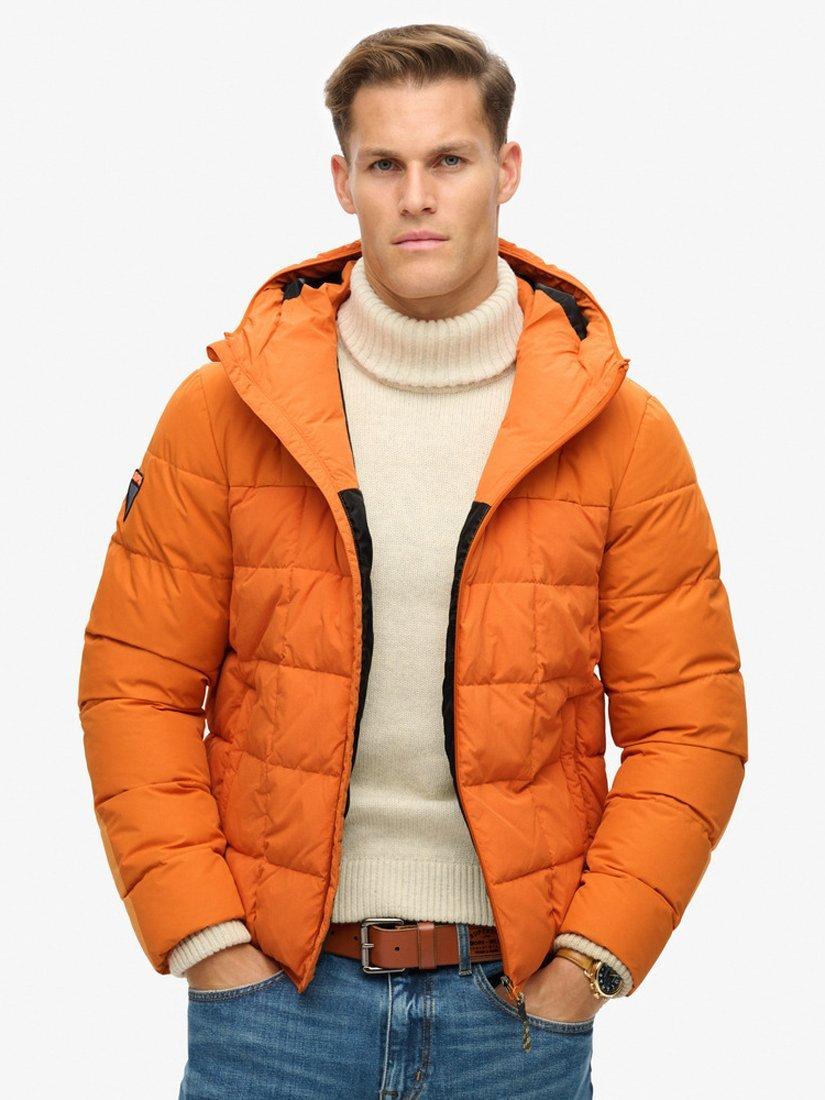 Superdry Expedition Hooded Puffer Jacket, Marmalade Orange