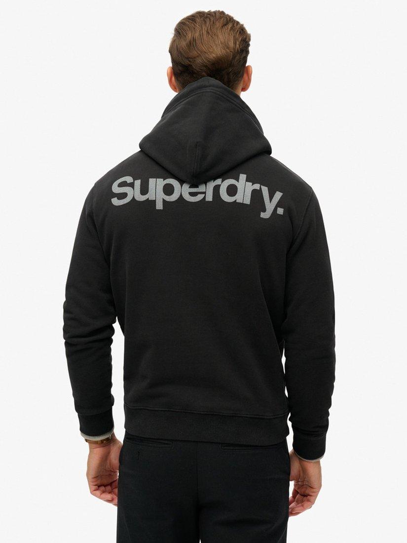 Product image 2 of 6, which shows Superdry Core Logo City Hoodie, Black, S