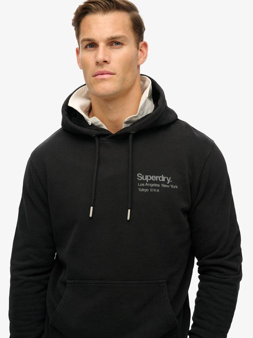 Product image 5 of 6, which shows Superdry Core Logo City Hoodie, Black, S
