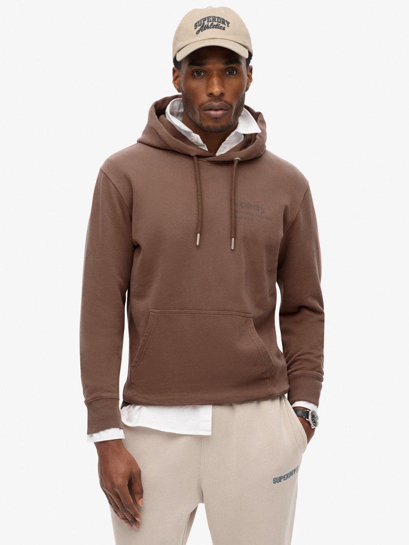 Product image 1 of 4, which shows Superdry Core Logo City Hoodie, Nutmeg Spice, S
