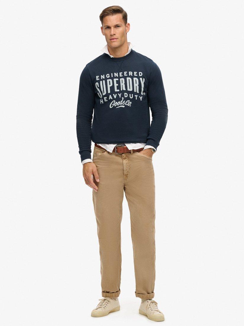 Product image 3 of 5, which shows Superdry Logo Sweatshirt, Eclipse Navy, S