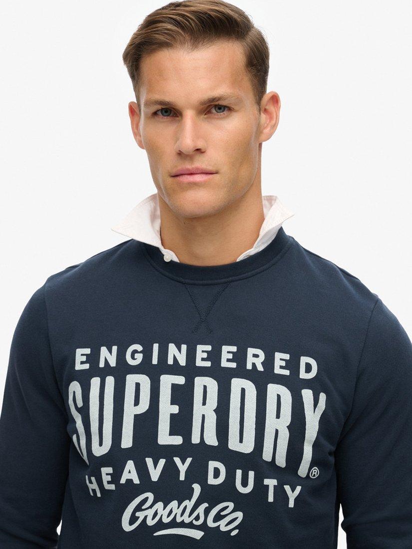 Product image 4 of 5, which shows Superdry Logo Sweatshirt, Eclipse Navy, S