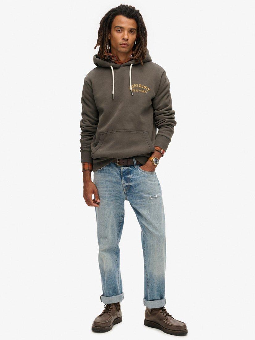 Product image 3 of 4, which shows Superdry Tattoo Back Graphic Loose Hoodie, Vintage Black, S