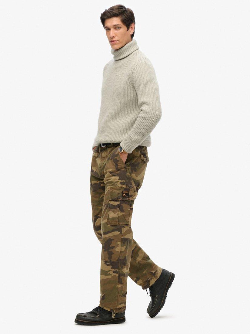 Product image 3 of 7, which shows Superdry Baggy Cargo Trousers, Woodland, W30/L30