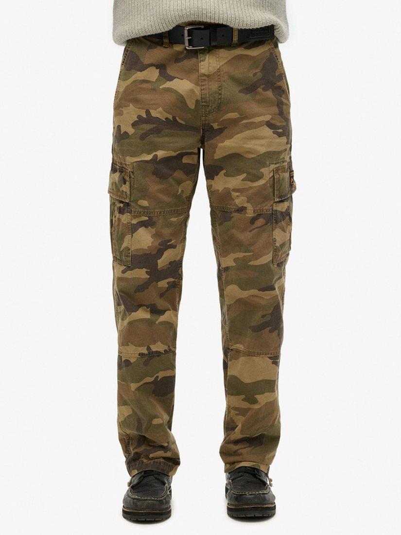 Product image 5 of 7, which shows Superdry Baggy Cargo Trousers, Woodland, W30/L30