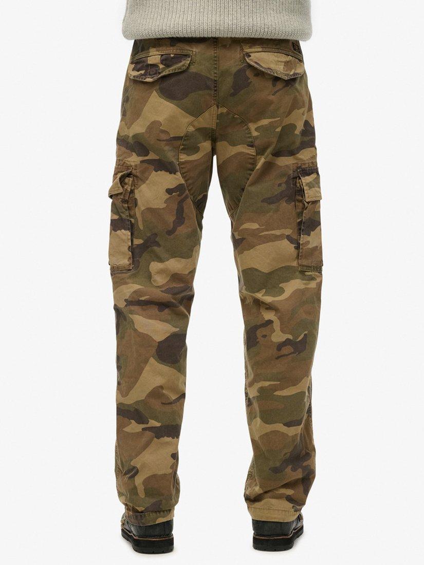 Product image 6 of 7, which shows Superdry Baggy Cargo Trousers, Woodland, W30/L30