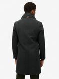 Superdry Tailored 2 In 1 Town Coat, Black Herringbone