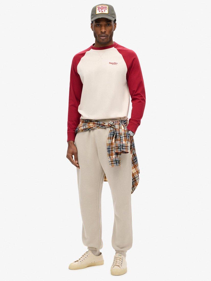 Product image 1 of 5, which shows Superdry Micro Logo Graphic Joggers, Chateau Gray, S