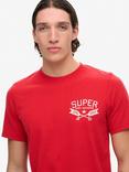 Superdry Cotton Blend Outdoor Graphic T-Shirt, Ferra Red Marl