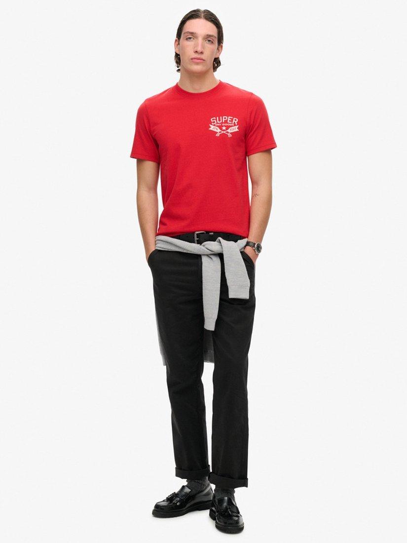 Product image 4 of 5, which shows Superdry Cotton Blend Outdoor Graphic T-Shirt, Ferra Red Marl, S
