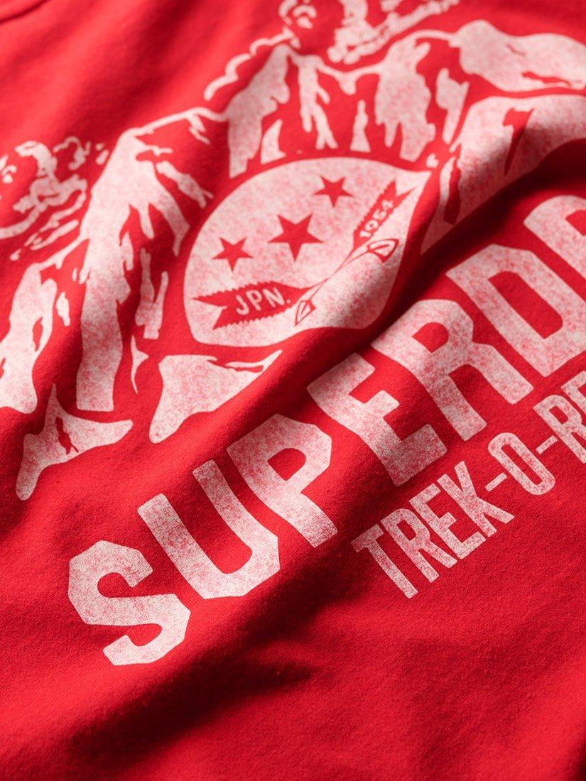 Product image 5 of 5, which shows Superdry Cotton Blend Outdoor Graphic T-Shirt, Ferra Red Marl, S