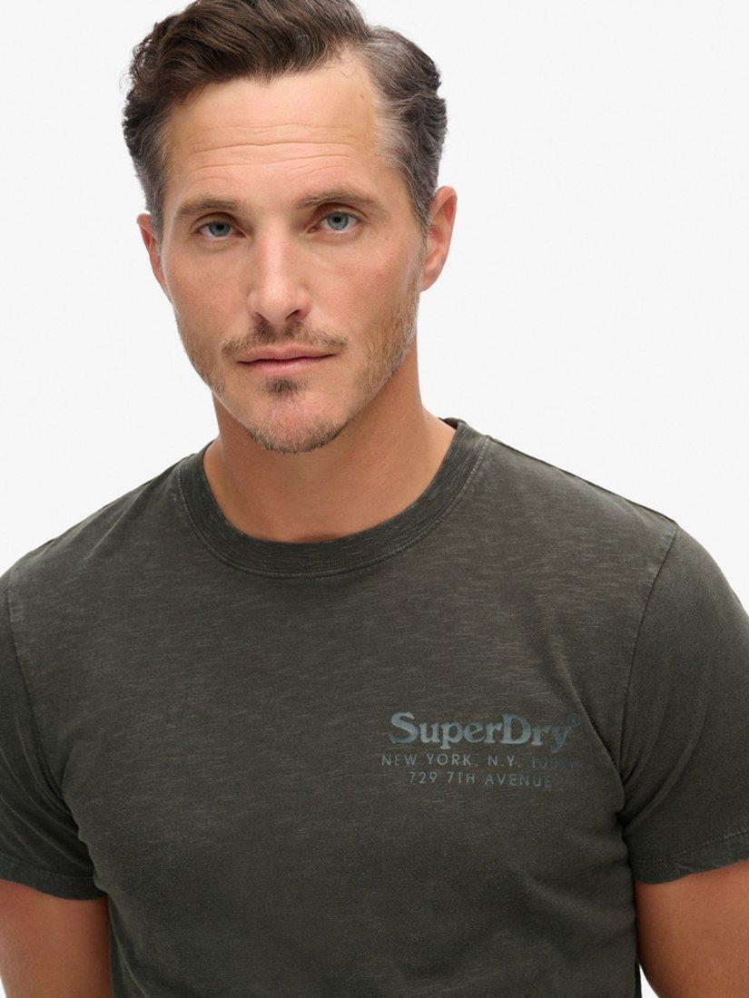 Product image 4 of 4, which shows Superdry Tonal Venue Logo T-Shirt, Deep Marine Green, S