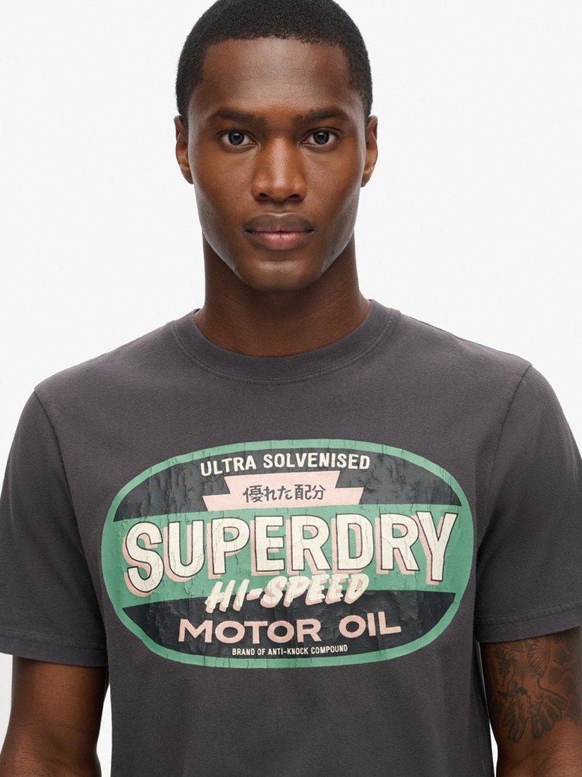 Product image 4 of 5, which shows Superdry Workwear Gasoline Graphic T-Shirt, Blackboard, S