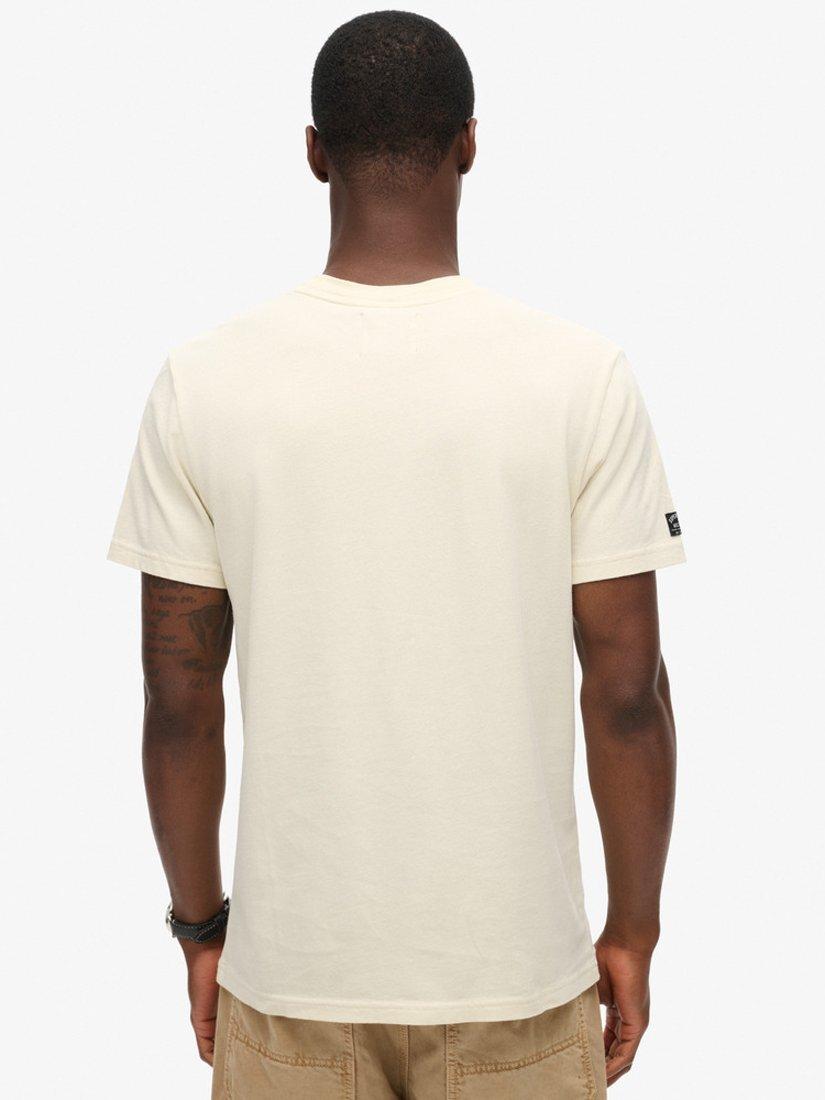 Product image 2 of 5, which shows Superdry Workwear Gasoline Graphic T-Shirt, Rice White, S