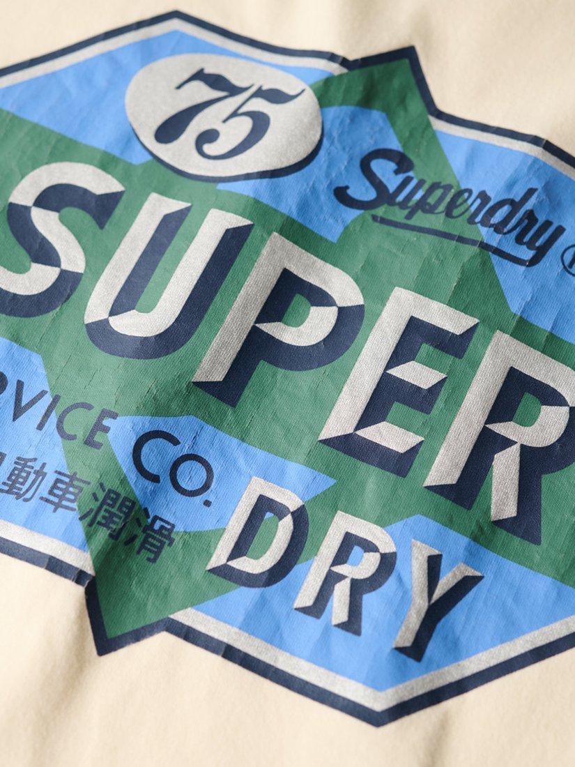 Product image 5 of 5, which shows Superdry Workwear Gasoline Graphic T-Shirt, Rice White, S