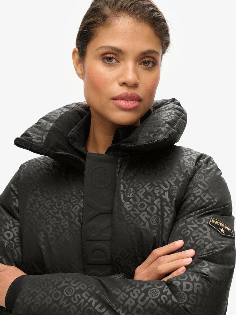 Product image 5 of 6, which shows Superdry Ski Slalom Puffer Jacket, Monogram Black Luxe, 8