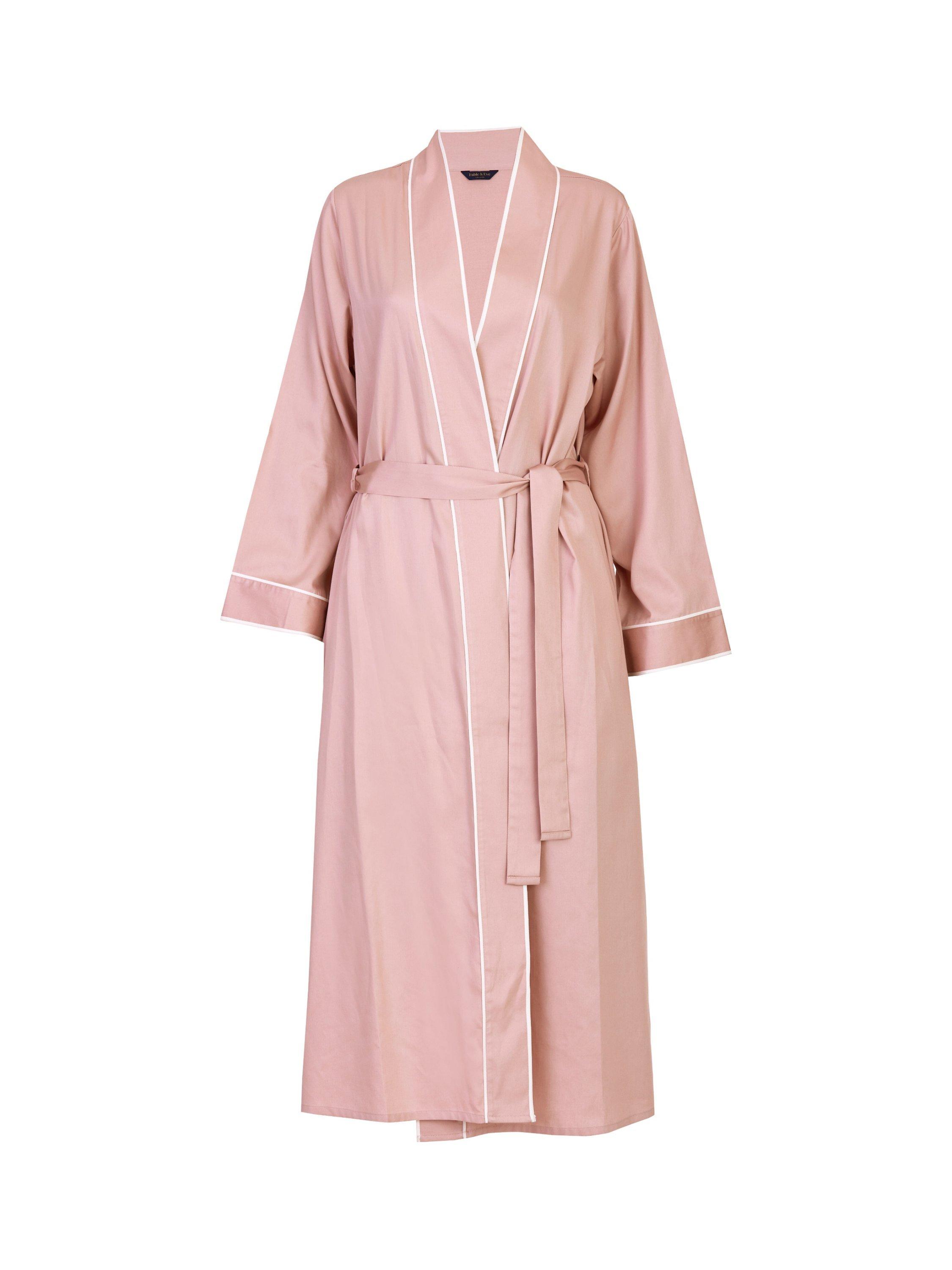 Product image 4 of 4, which shows Fable & Eve Highbury Long Dressing Gown, Light Pink, 8